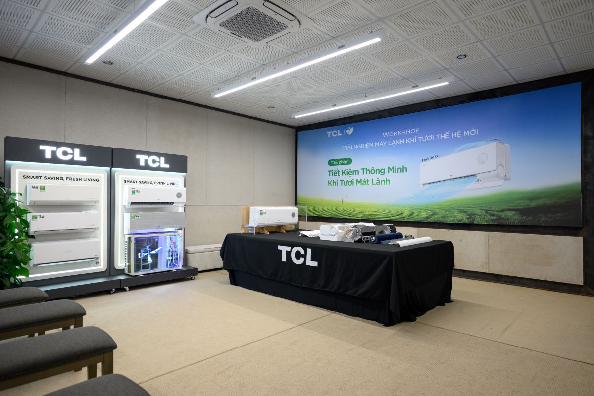 TCL introduces smart cooling solution system 2026, FreshIN 3.0 fresh air air conditioner. Photo: Van Le
