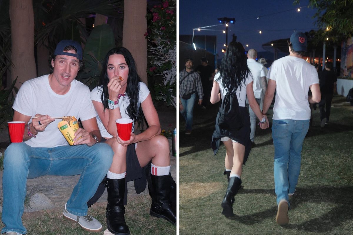 Katy Perry hẹn hò cựu Thủ tướng Canada Justin Trudeau ở Coachella 2026. Ảnh: cắt từ video