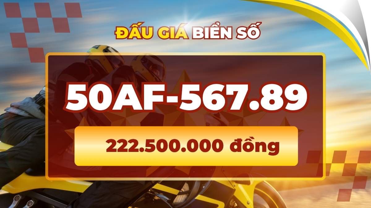 Revealing the price of the most beautiful motorbike license plate in the auction on April 13