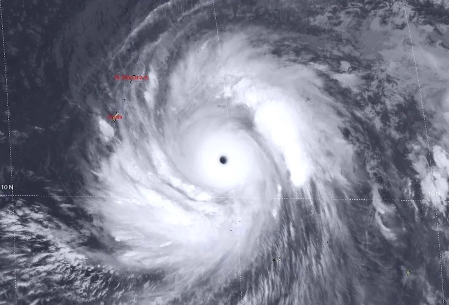 Super typhoon Sinlaku is the strongest in 2026, causing dangerous weather. Photo: JTWC