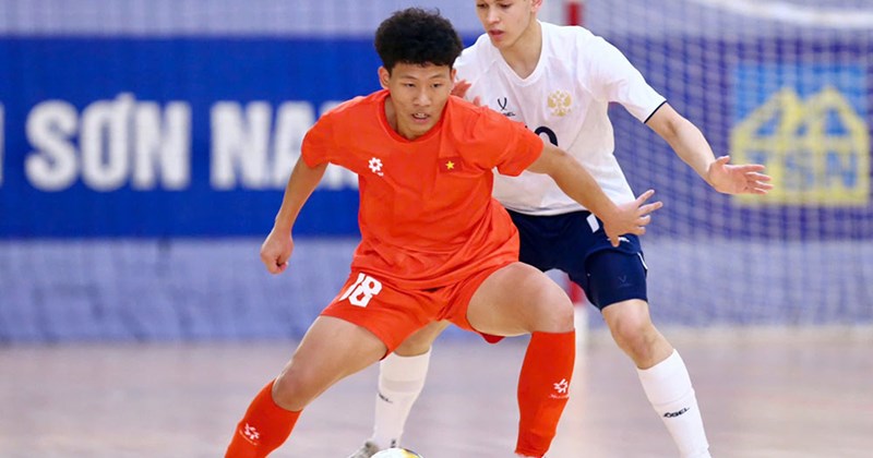 U19 futsal Việt Nam thua U19 Nga 0-5 trong trận giao hữu thứ hai