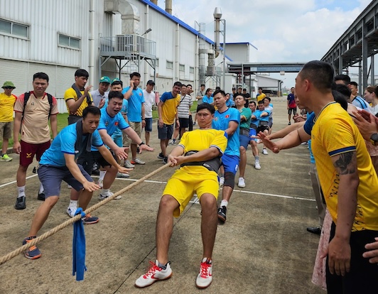 The cultural and sports movement organized by the Trade Union always receives the response of union members. Photo: Grassroots Trade Union