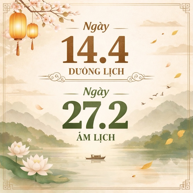 Today's lunar calendar is the 27th day of the 2nd year of Binh Ngo. Graphic photo: Duc Van