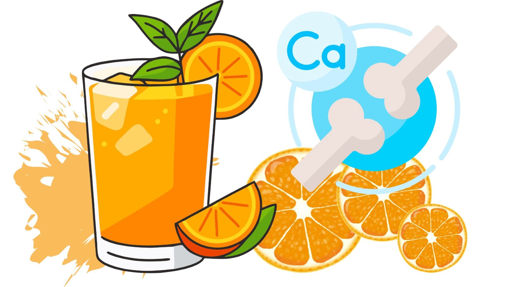 Orange juice is a calcium-rich drink that helps strengthen bones. Graphics: Thanh Thanh