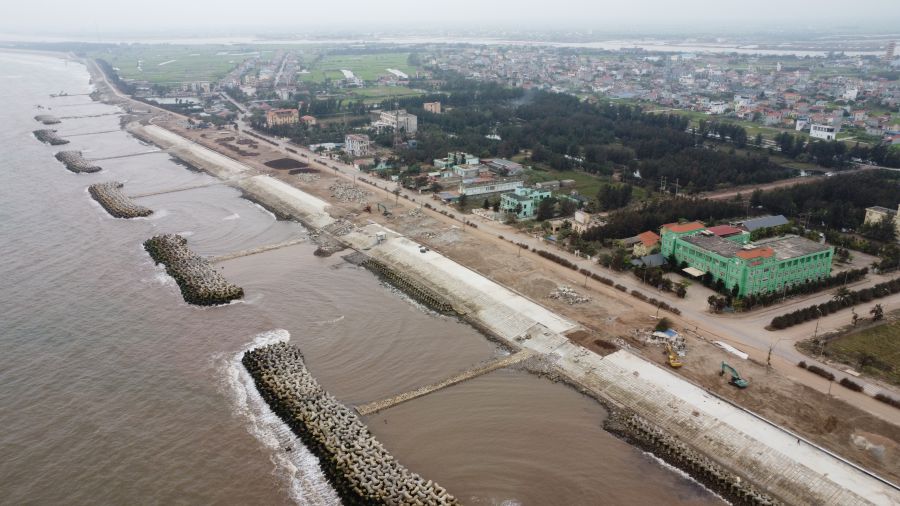 Zone touristique balnéaire de Thịnh Long, commune de Hải Thịnh, province de Ninh Bình, lieu d'ouverture de la saison touristique balnéaire de Ninh Bình 2026. Photo: Lương Hà