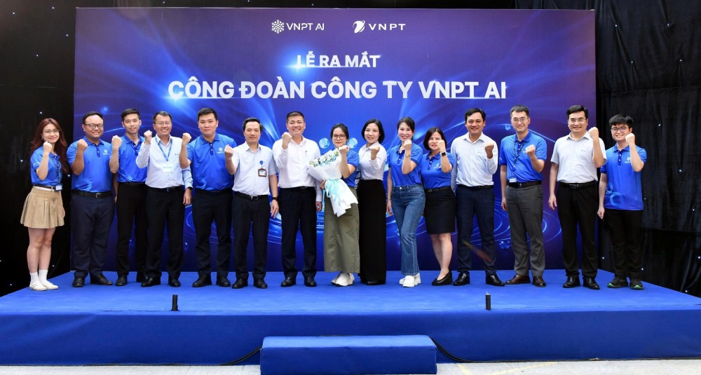 The Executive Committee of VNPT AI Trade Union for the 2026-2030 term announced 5 key tasks of the trade union and launched cultural and sports clubs. Photo: VNPT AI Trade Union