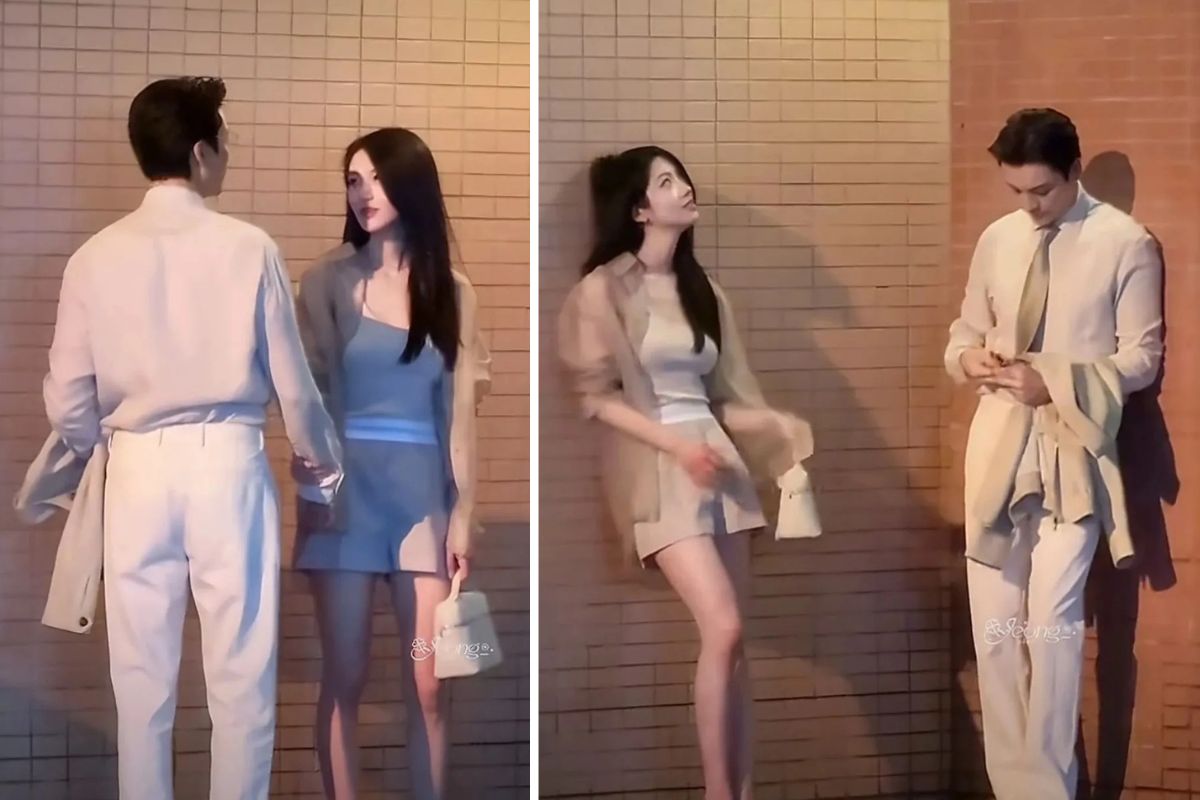 Cảnh quay của Trần Vỹ Đình và Hướng Hàm Chi gây bão mạng xã hội. Ảnh: cắt từ video