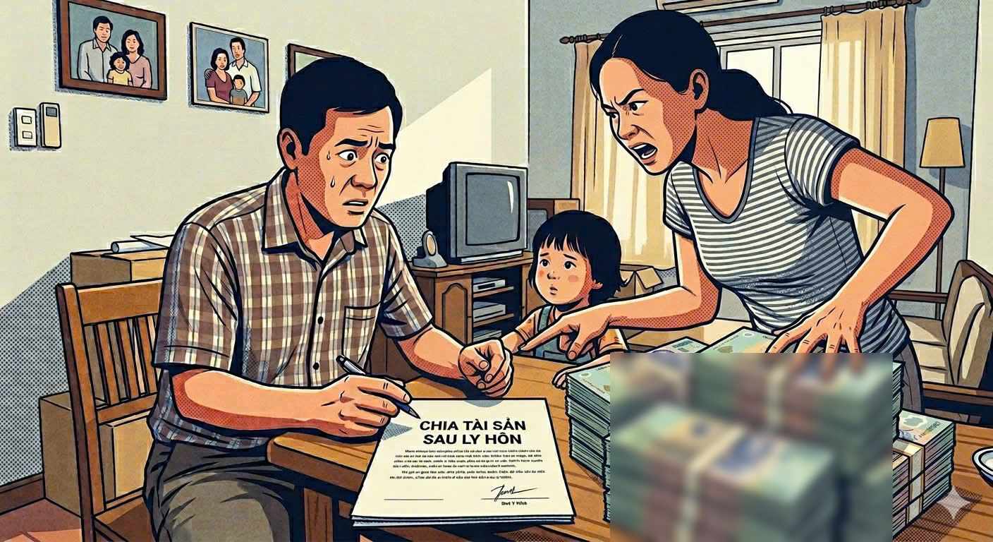 Lawyer clarifies the case of husband winning the lottery, wife demanding to divide the money. Photo: AI/Pham Ngoc