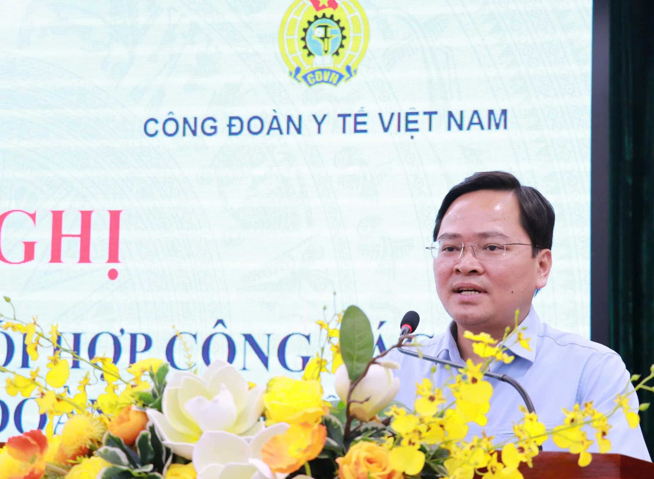 Ông Nguyễn Anh Tuấn - Ủy viên Trung ương Đảng, Phó Chủ tịch Ủy ban Trung ương Mặt trận Tổ quốc Việt Nam, Chủ tịch Tổng Liên đoàn Lao động Việt Nam. Ảnh: Minh Hương.