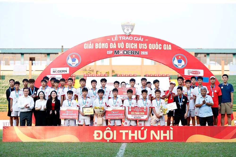 U15 Thể Công Viettel I về nhì. Ảnh: Thanh Vũ