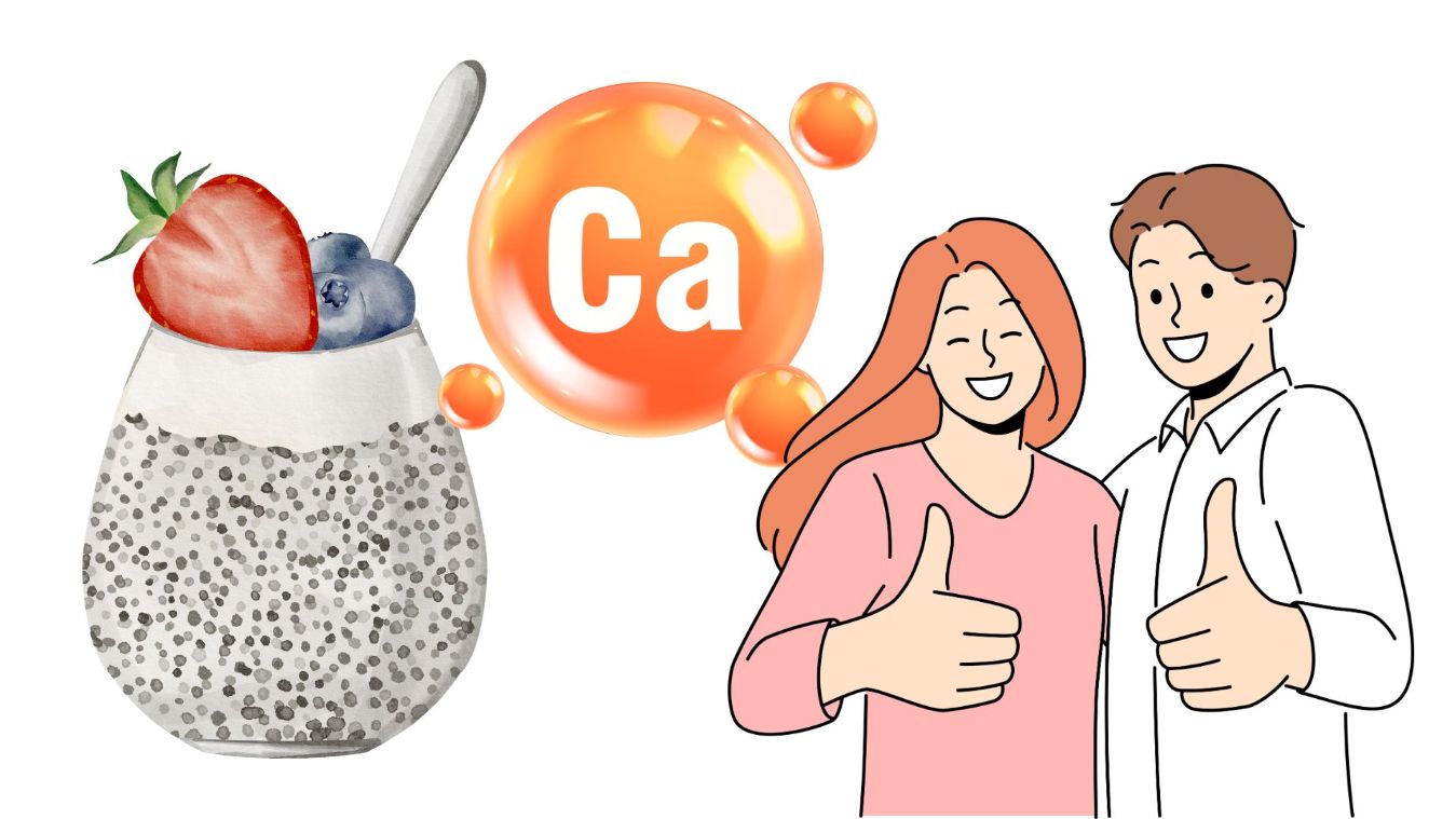 Chia seed pudding is a calcium-rich snack, good for bones. Graphics: Thanh Thanh
