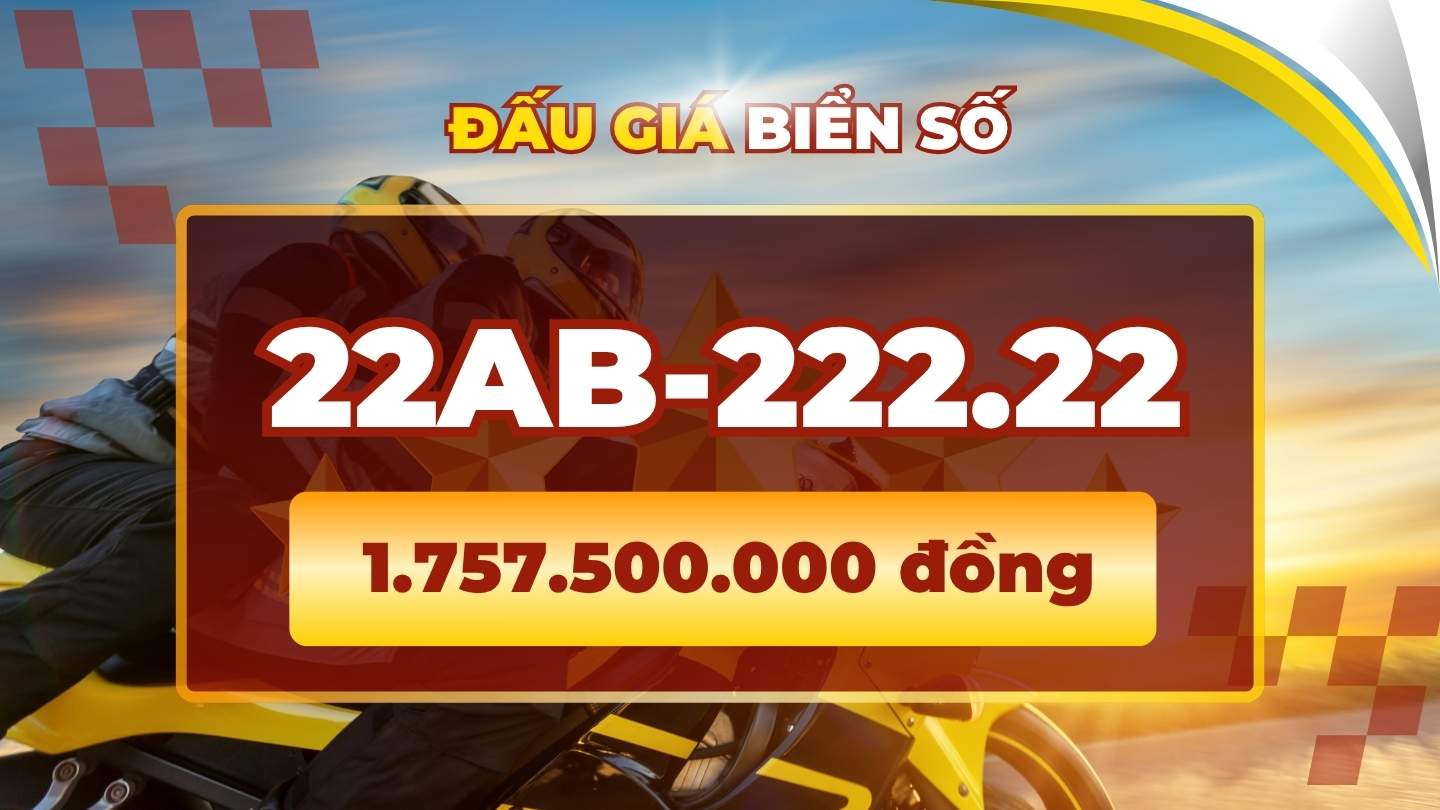 Revealing the huge price of license plate 22AB-222. 22 in the auction session on April 14