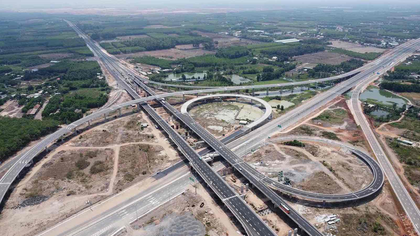 Cao tốc TPHCM - Long Thành - Dầu Giây và cao tốc Biên Hòa - Vũng Tàu. Ảnh: HAC