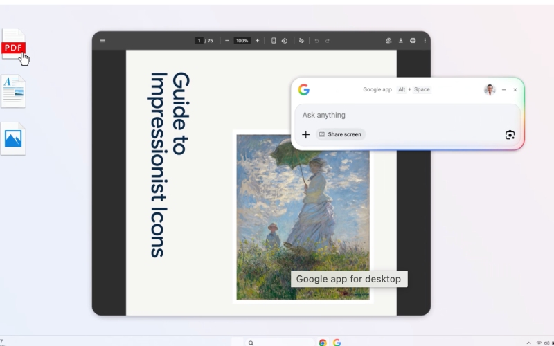 Google launches new desktop application for Windows, taking artificial intelligence as the center of experience. Photo: Quang Minh