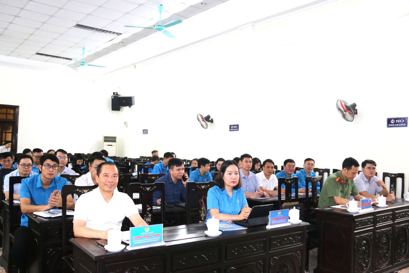 Việc tập huấn, trang bị kiến thức, kỹ năng pháp luật cho cán bộ công đoàn là hoạt động thường xuyên của LĐLĐ tỉnh Thanh Hóa. Ảnh: Trần Lâm