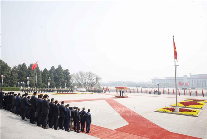 Lễ đón trọng thể Tổng Bí thư, Chủ tịch nước Tô Lâm và Phu nhân thăm cấp Nhà nước đến Trung Quốc. Ảnh: TTXVN 