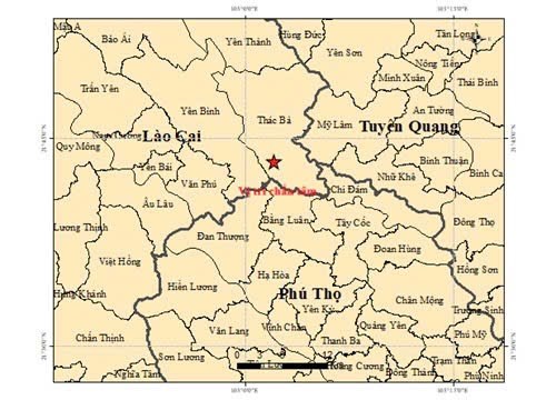Causes and possible aftershocks after the earthquake at Thac Ba. Photo: Institute of Earth Sciences (Vietnam Academy of Science and Technology)