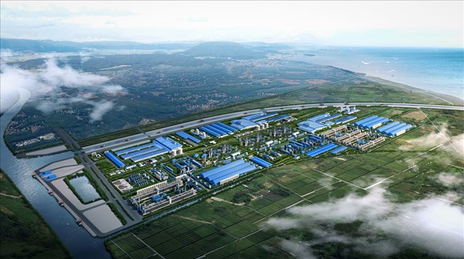 Perspective of the Xuan Thien Green Steel Plant project complex (Ninh Binh province). Photo: NT