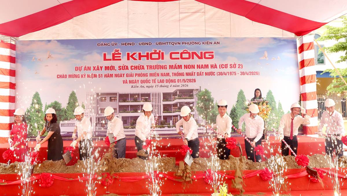 Los delegados realizan la ceremonia de inicio. Foto: Portal de Información Electrónica de Hai Phong