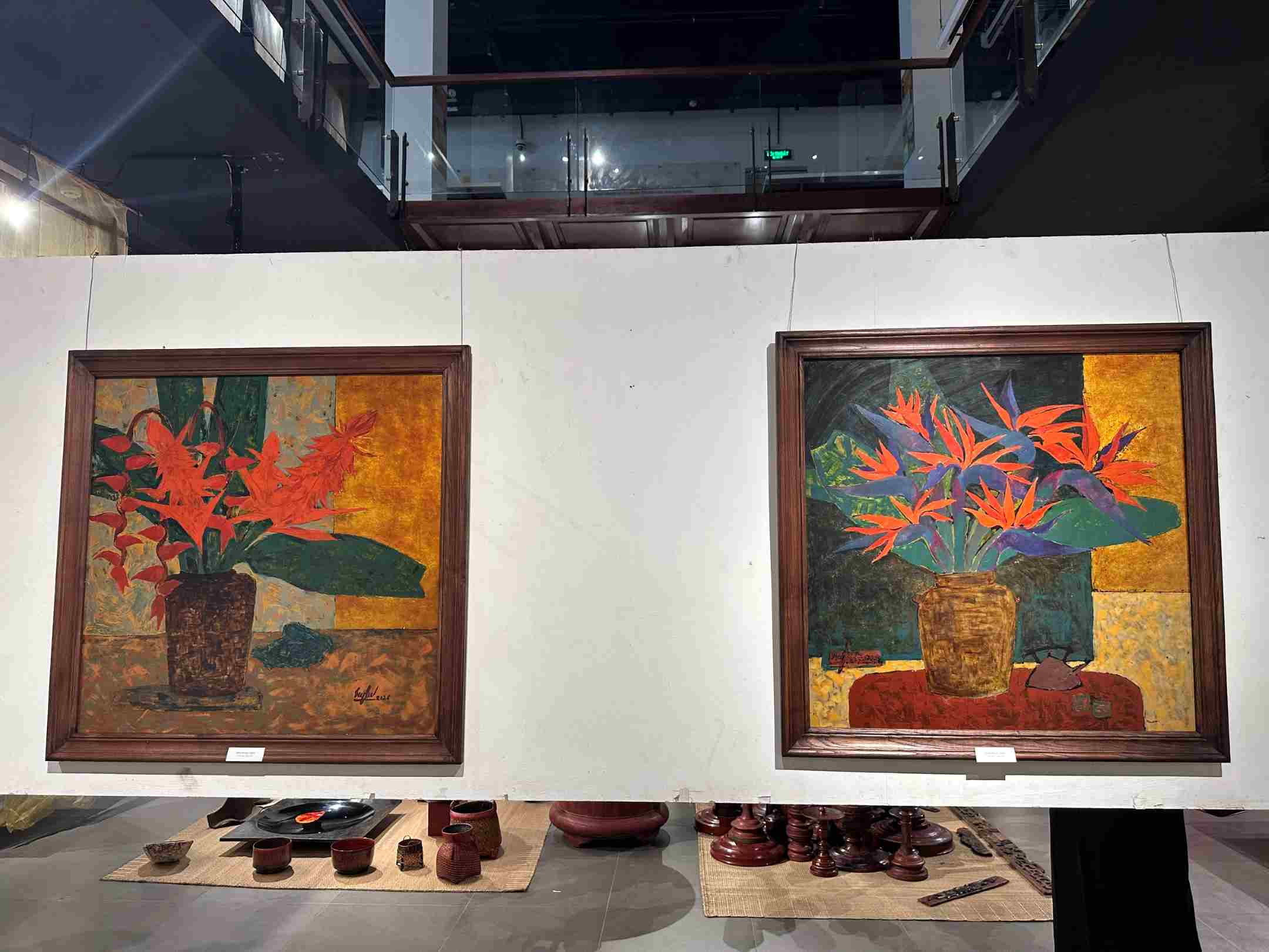 Các tác phẩm của họa sĩ Đào Ngọc Hân được trưng bày tại sự kiện. Ảnh: Yến Nhi