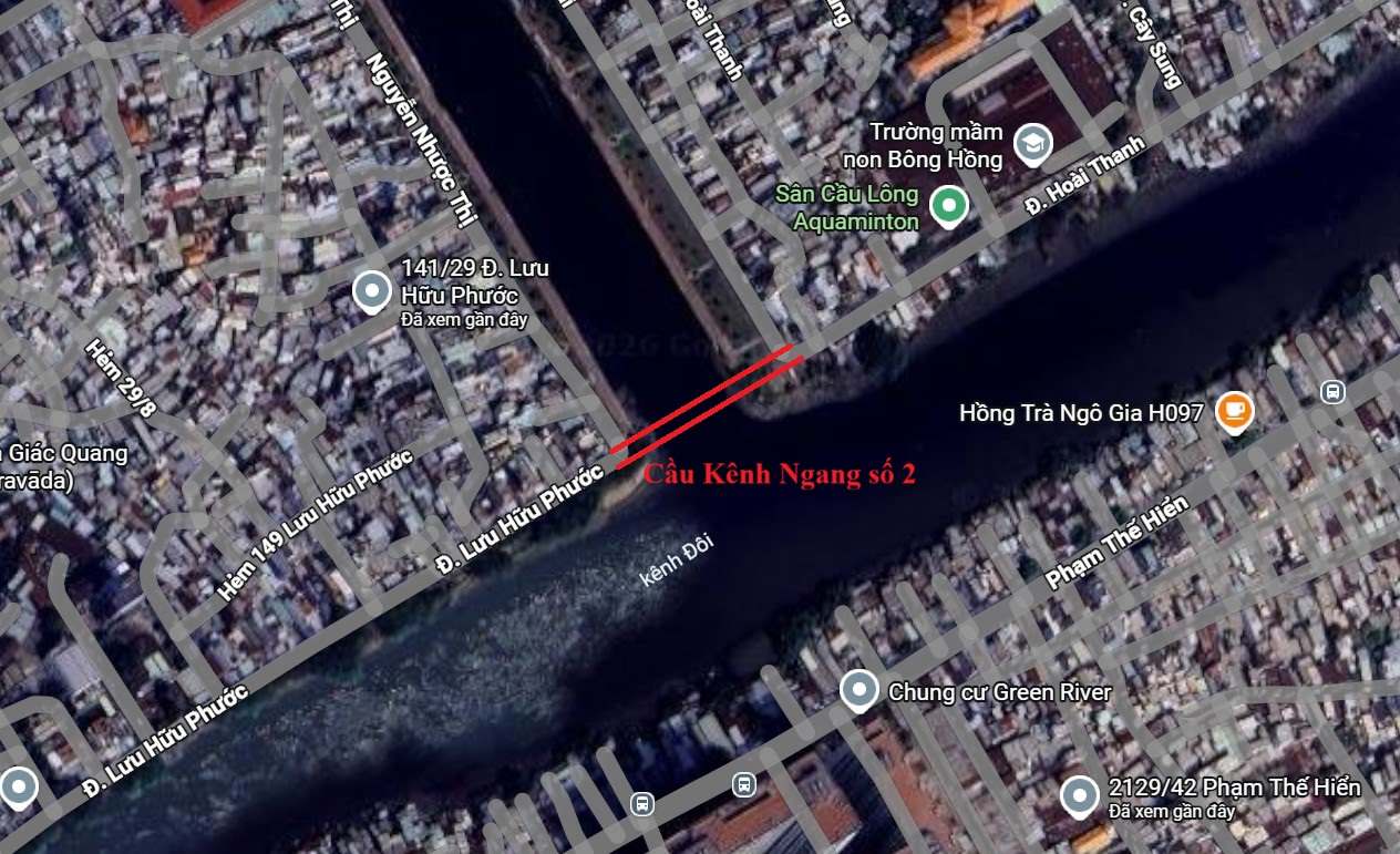 ホーチミン市のホアイタイン通りとルーフフック通りを結ぶケンガン2号橋の建設場所。写真:ミンクアン