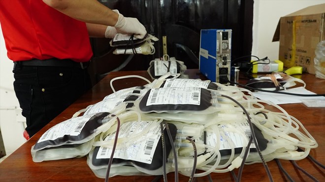 El sistema nacional de transfusión de sangre recibe casi 1,8 millones de unidades de sangre. Foto: Ta Quang