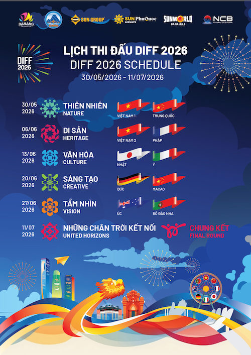 Lịch thi đấu chính thức DIFF 2026. Ảnh: BTC