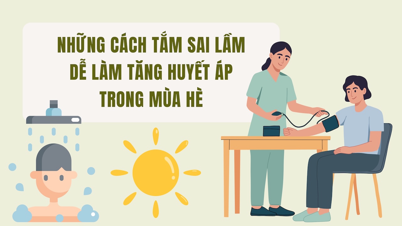 Wrong bathing methods that easily increase blood pressure in the summer