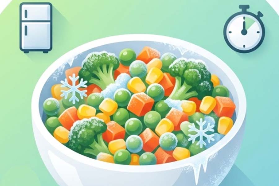 Frozen vegetables: Convenient but still nutritious choice. Graphics: Thien Nhan