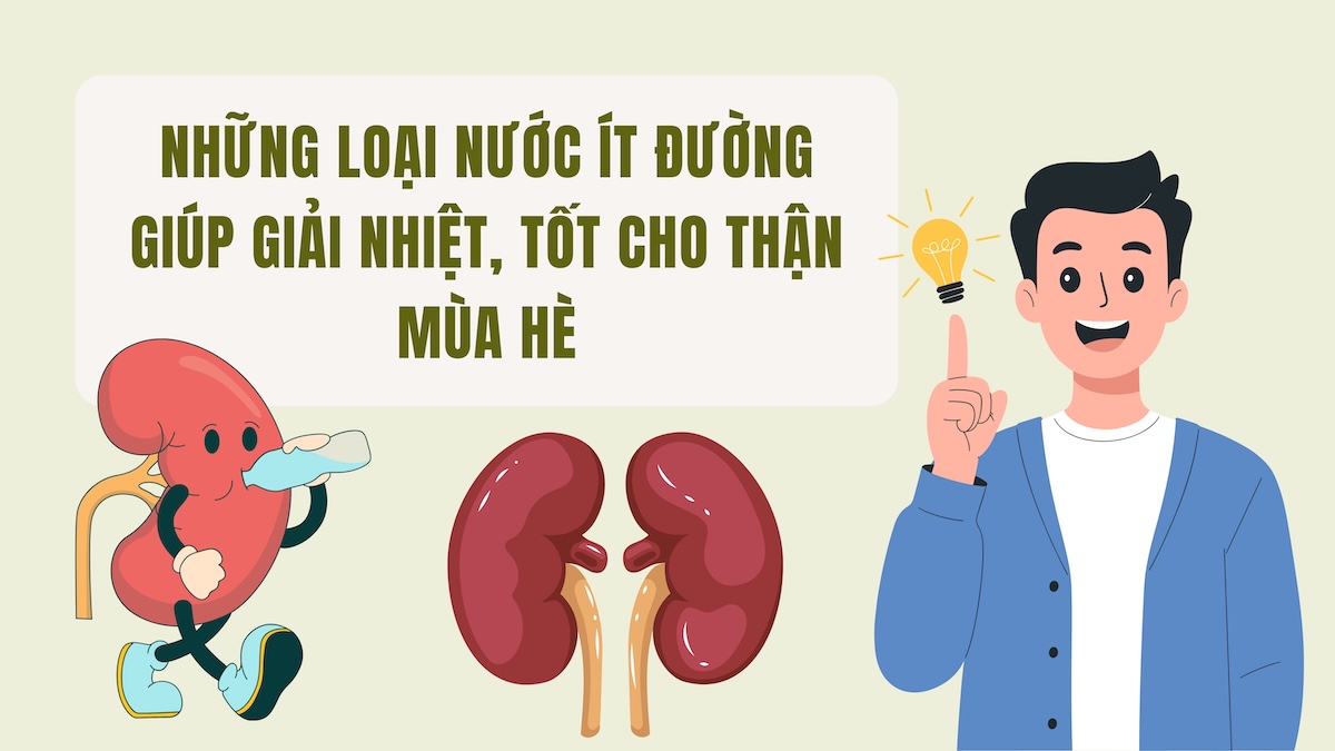 Low-sugar drinks that help cool down and are good for kidneys in the summer