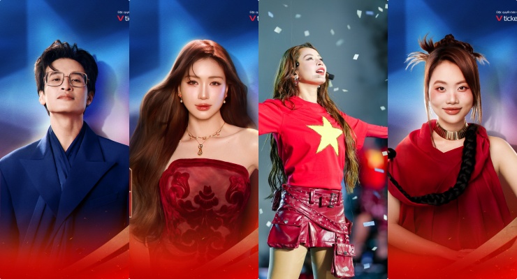 Hà Anh Tuấn participa en el concierto Sao nhập ngũ con un elenco de estrellas. Foto: Comité Organizador.