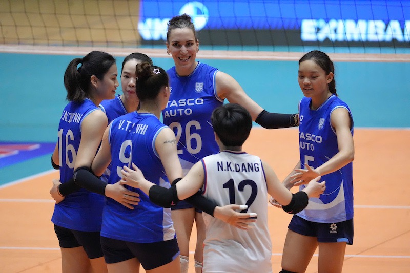 タイン・トゥイが2026年全国バレーボール選手権でVTVビンディエンロンアンのチームに復帰。写真:VFV