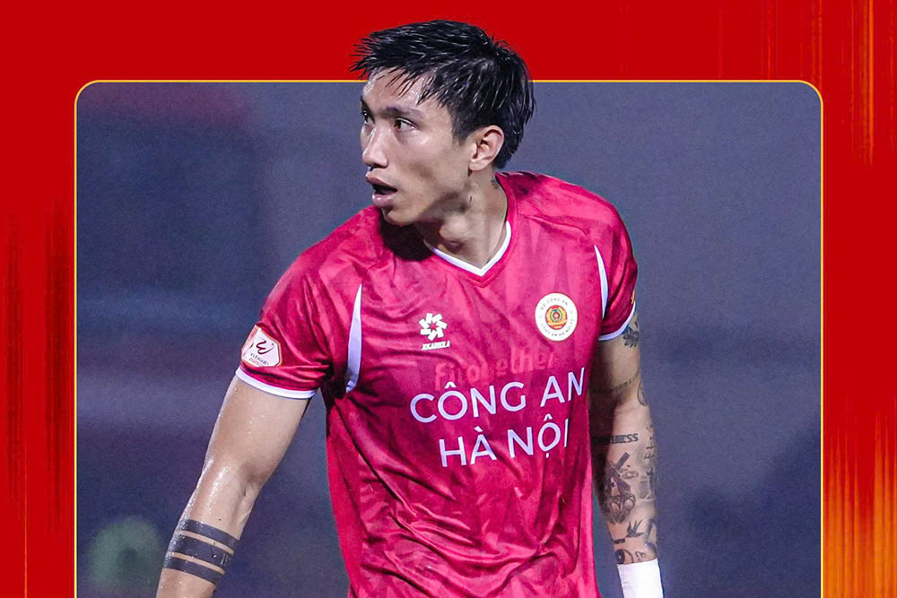 Defender Doan Van Hau extends contract for another 3 seasons with Hanoi Police Club. Photo: CAHN Club