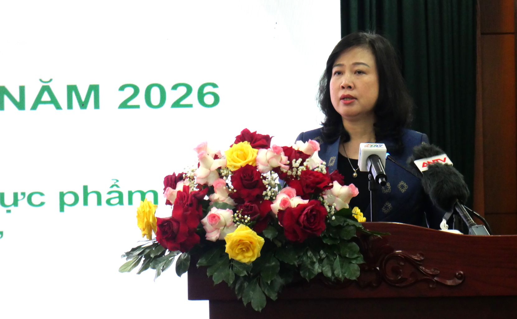 Bộ trưởng Bộ Y tế Đào Hồng Lan phát biểu tại buổi lễ. Ảnh: Thanh Chân