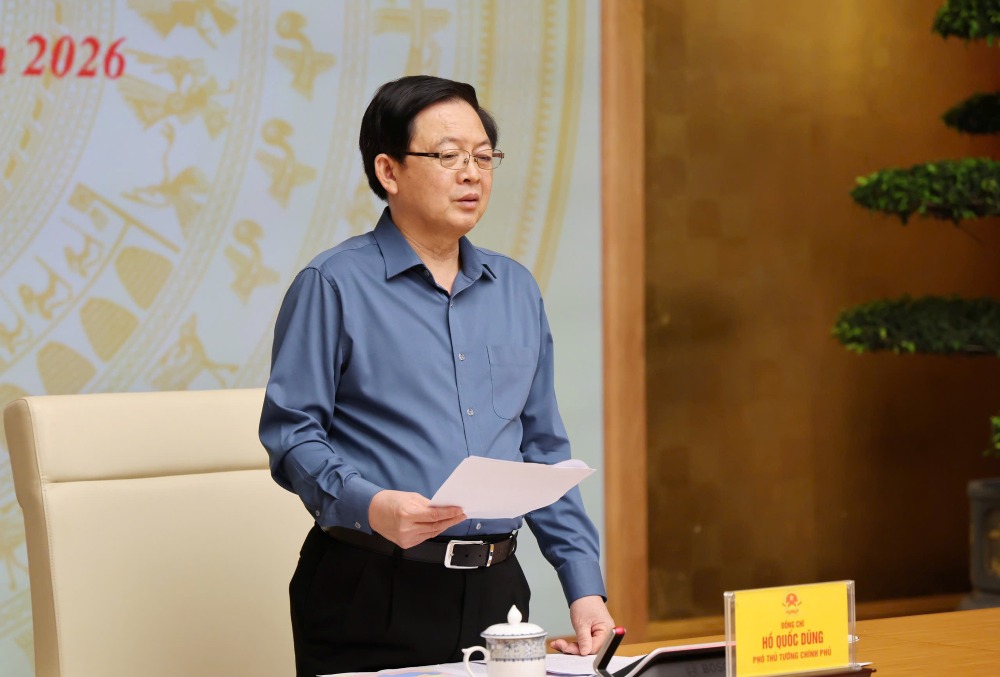 Member of the Party Central Committee, Deputy Prime Minister Ho Quoc Dung requested to accelerate the removal of IUU yellow cards and thoroughly remedy the EC's recommendations. Photo: VGP