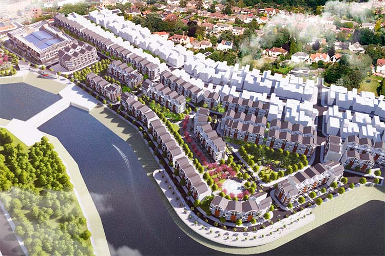 Phối cảnh tổng thể dự án khu dân cư đô thị Mường Thanh A. Ảnh: Chủ đầu tư cung cấp