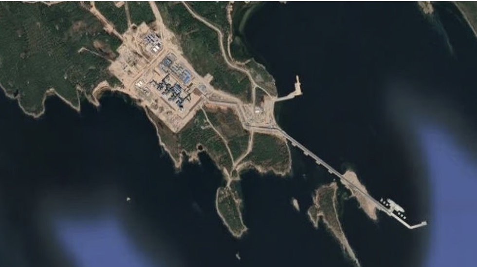 ロシア、ポルトヴァヤ液化天然ガス工場の衛星地図。写真:Google Maps