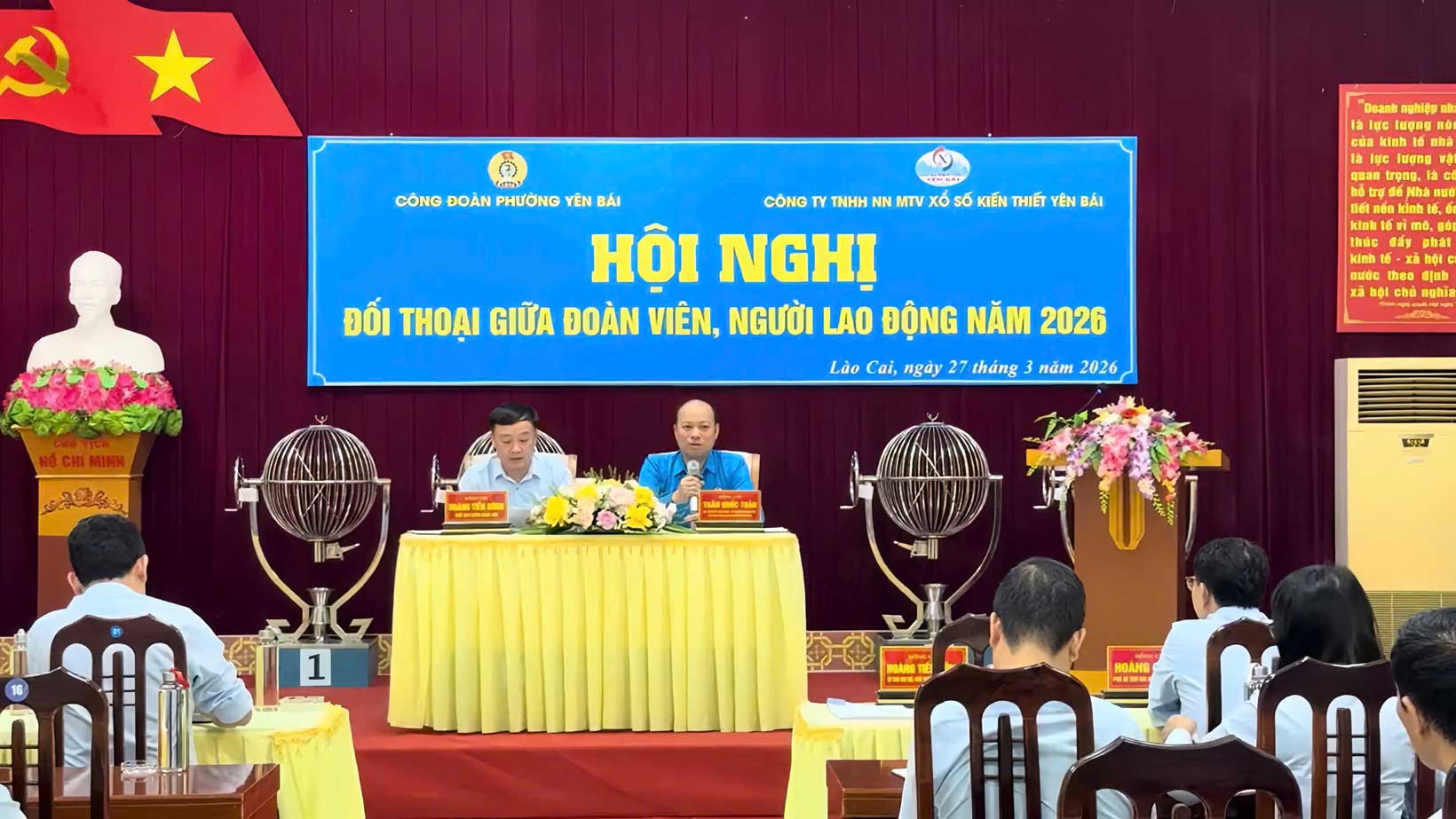 Conférence de dialogue avec les employés en 2026 à Yen Bai Lottery Agriculture Company Limited.