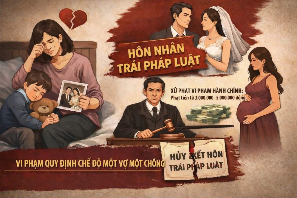 The lawyer believes that the case where the reader mentions that the husband is a married person but marries his ex-lover is an act of violating the law. Photo: AI/Pham Ngoc