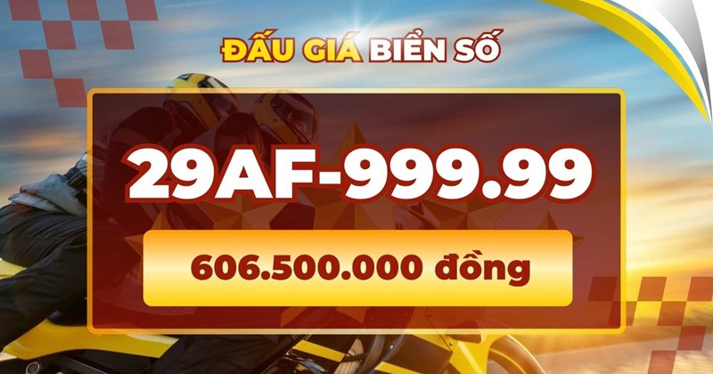 Tiết lộ giá "khủng" của biển số 29AF-999.99