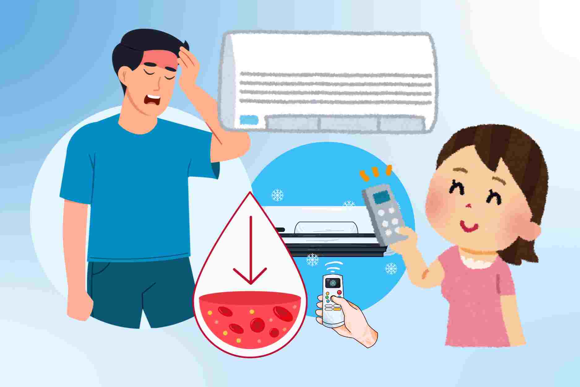 더운 날씨에 에어컨을 사용할 때 몸이 탈수되지 않도록 하는 방법