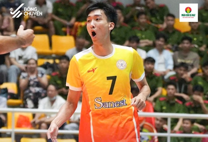 Khanh Hoa wins the first match at the national volleyball tournament. Photo: BCVN