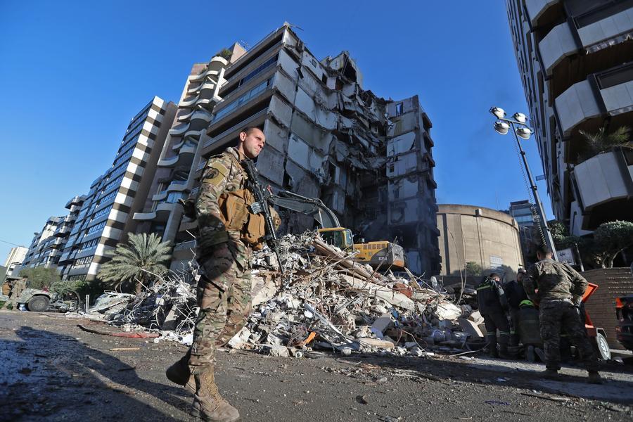 A building destroyed after an Israeli airstrike on Beirut, Lebanon, April 9, 2026. Photo: Xinhua