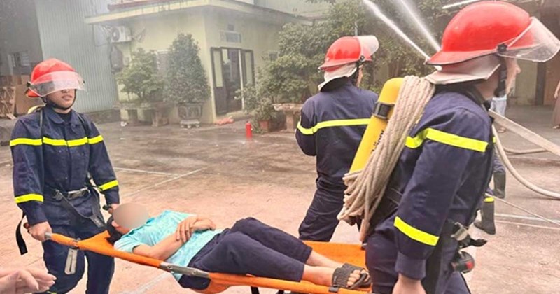 Ninh Bình: Diễn tập phòng cháy chữa cháy tại một công ty