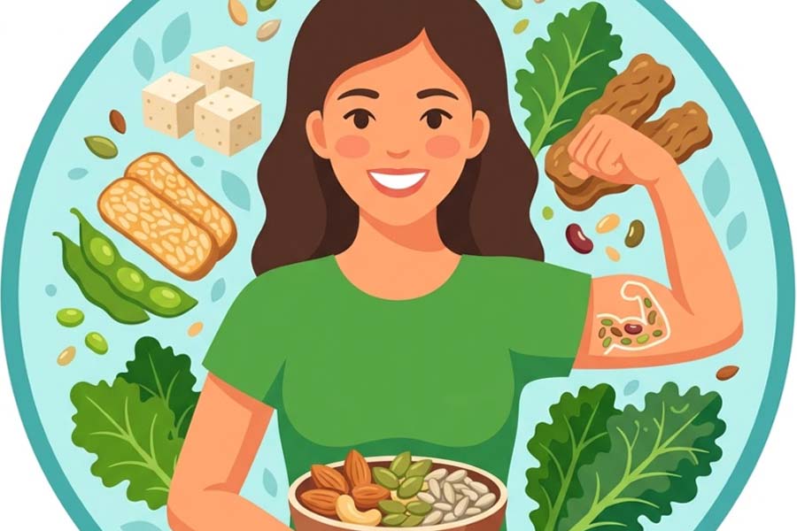 Vegetarians can supplement enough protein without eating too much starch. Graphics: Thien Nhan