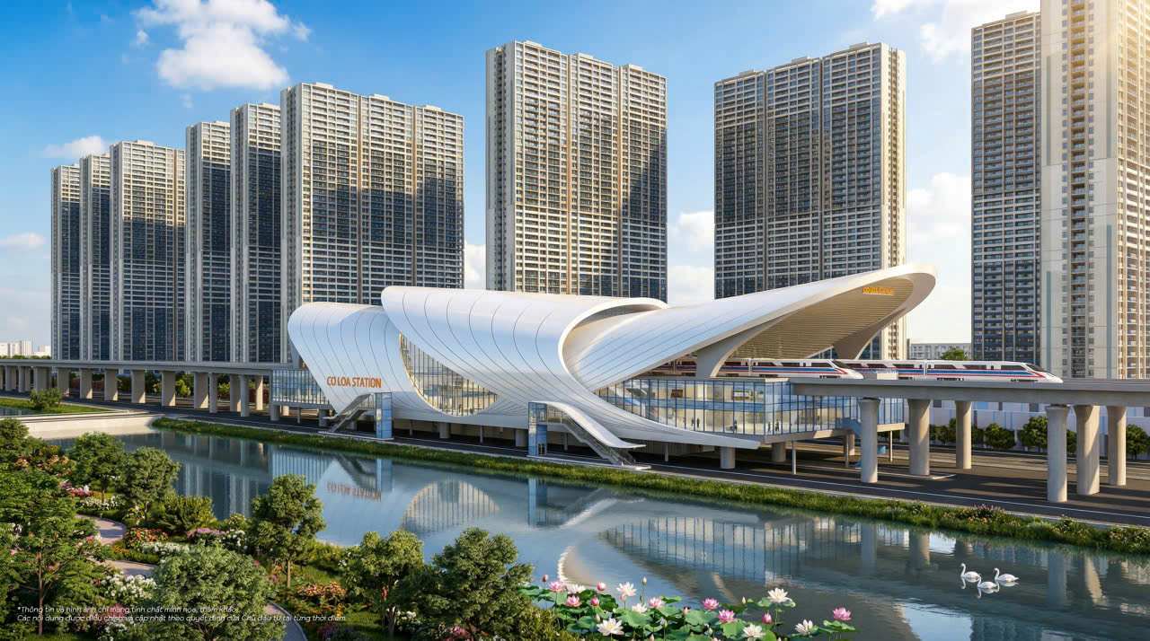 Phối cảnh nhà ga Cổ Loa, Hà Nội. Ảnh: Vingroup