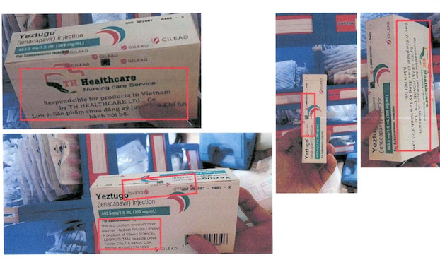 Image of fake HIV prevention drug packaging. Photo: Drug Administration of Vietnam provided