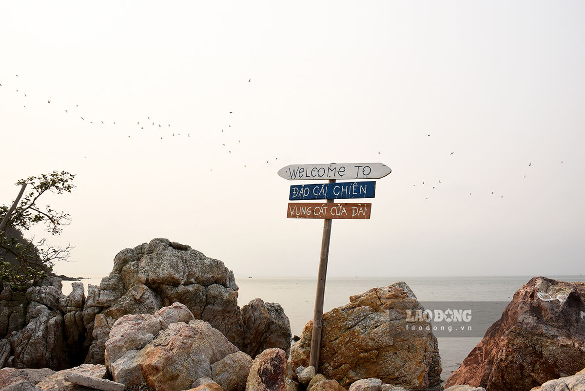 Vụng cát Cửa Đài, nơi điểm cuối ở xã đảo Cái Chiên là điểm check-in của nhiều du khách khi đến đây du lịch.