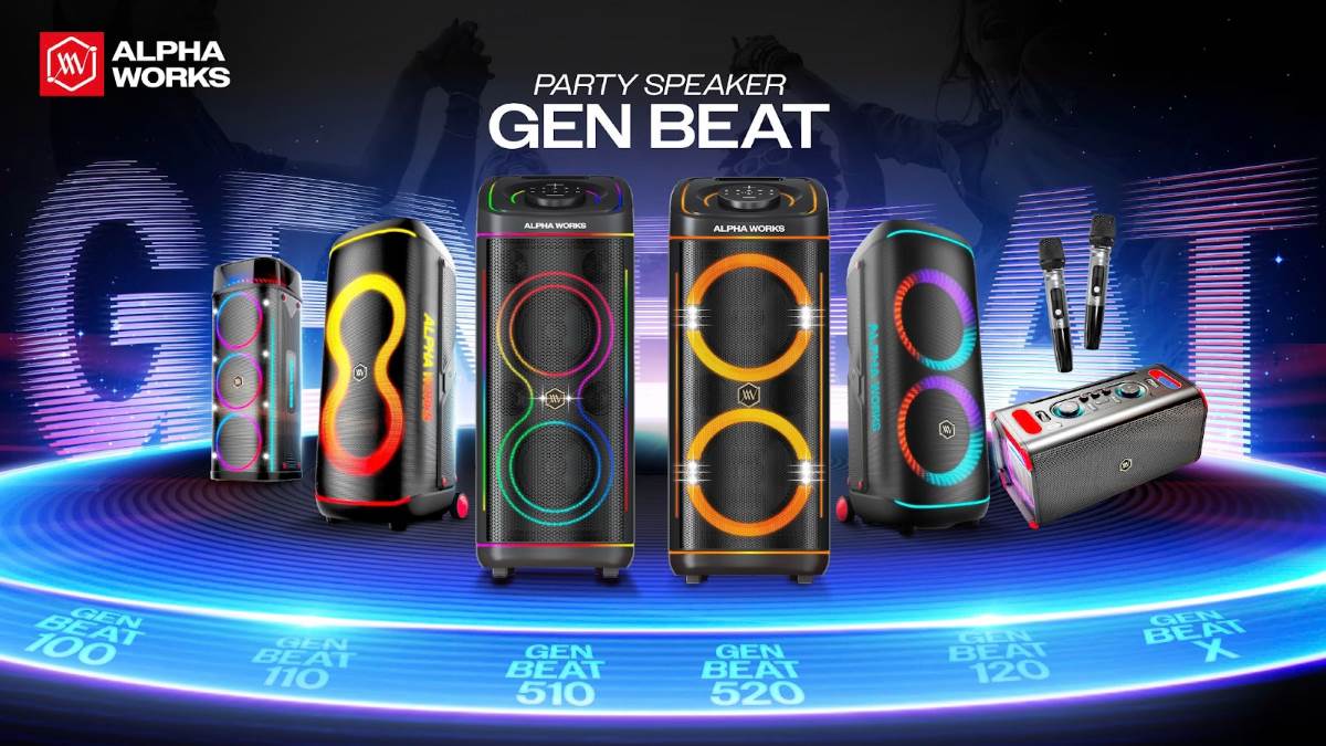 La línea de altavoces Gen Beat de Alpha Works tiene dos modos separados: Música y Karaoke, adecuados para el hábito de escuchar música y cantar en fiestas. Foto: Alpha Works