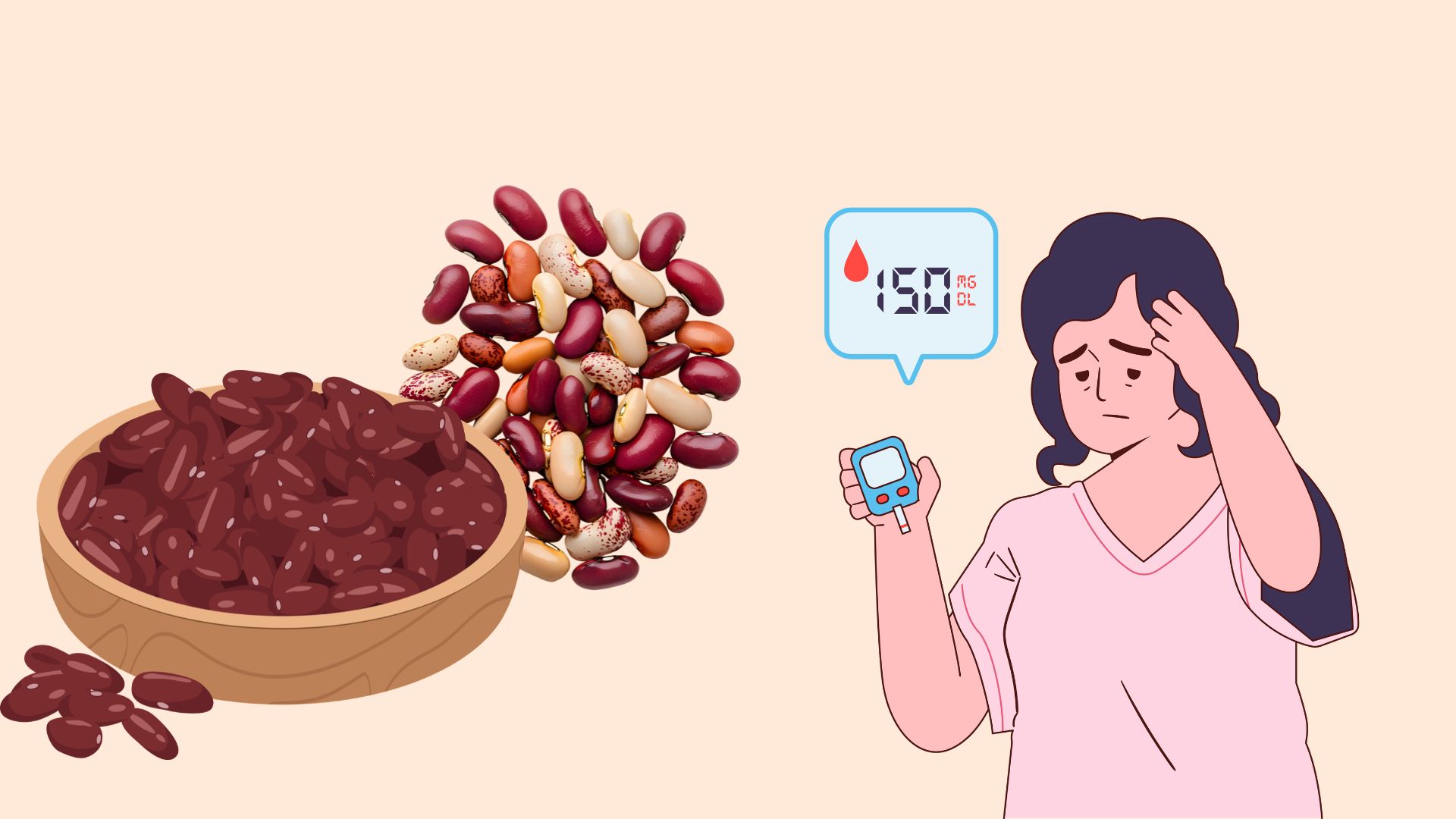 Adding beans to the diet can bring benefits to people with high blood sugar. Graphics: Minh Chau